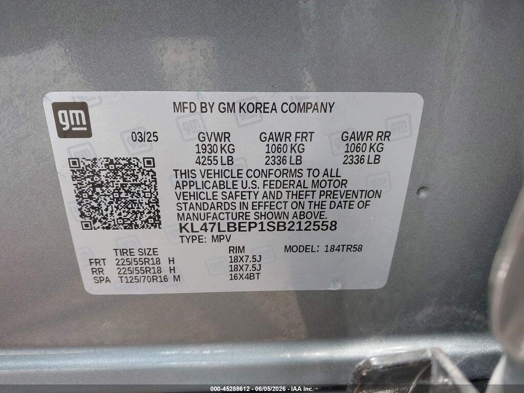 KL47LBEP1SB212558 2025 BUICK ENVISTA photo no. 9