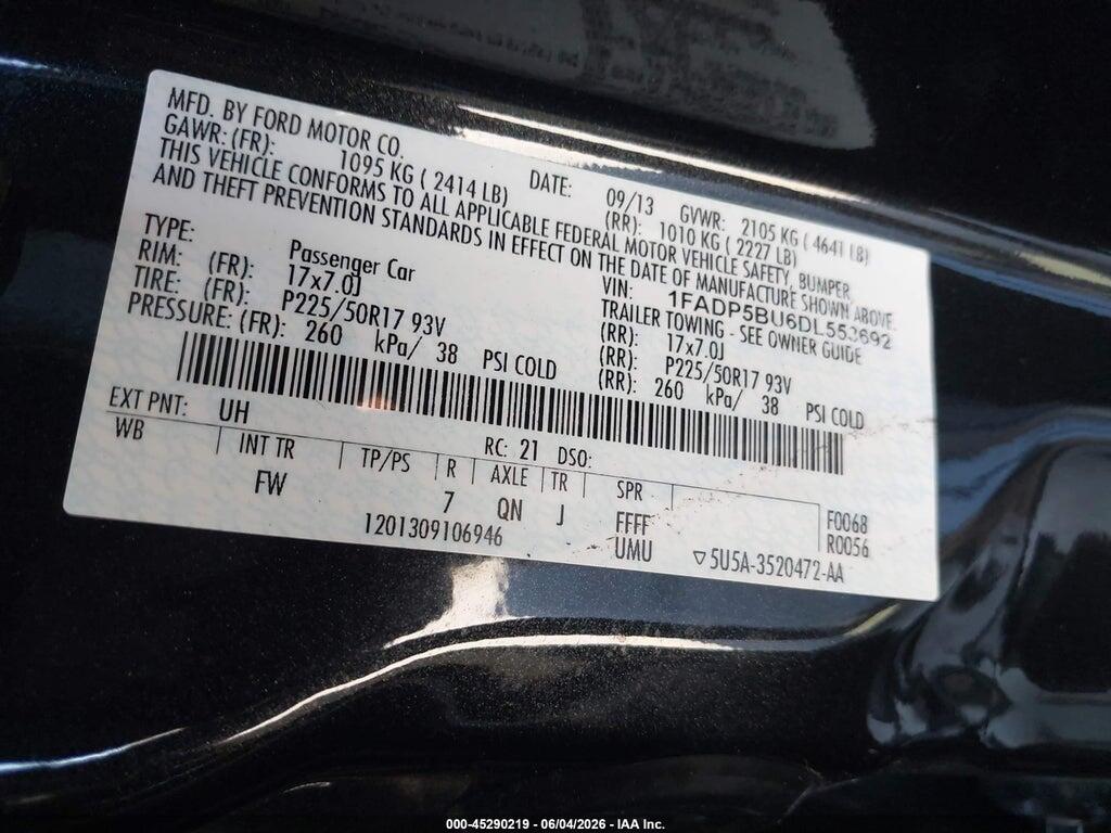 1FADP5BU6DL553692 2013 FORD C-MAX HYBRID photo no. 9