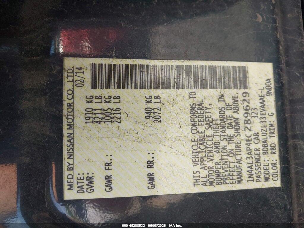 1N4AL3AP4EC289629 2014 NISSAN ALTIMA photo no. 9