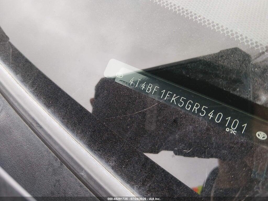 4T4BF1FK5GR540101 2016 TOYOTA CAMRY photo no. 9