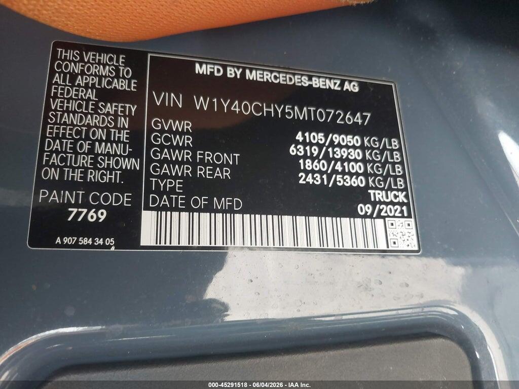 W1Y40CHY5MT072647 2021 MERCEDES-BENZ SPRINTER 2500 photo no. 9