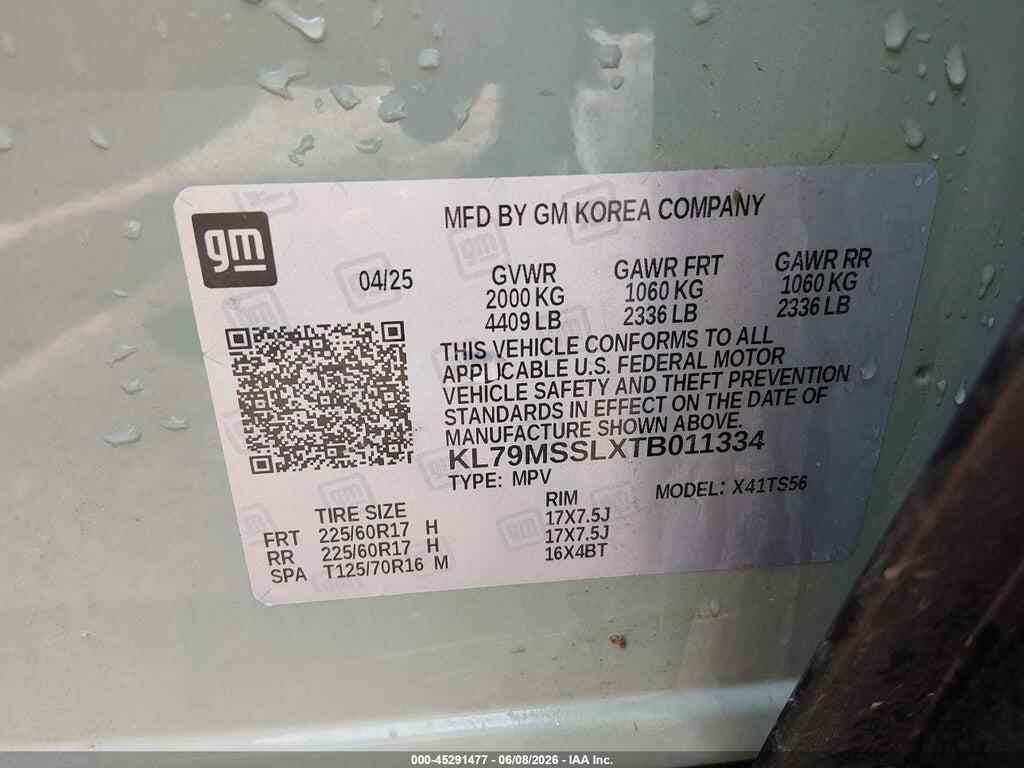 KL79MSSLXTB011334 2026 CHEVROLET TRAILBLAZER photo no. 9