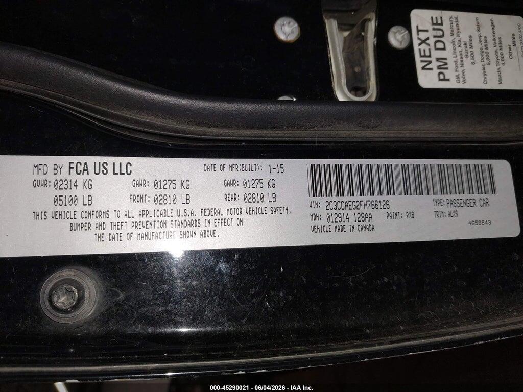 2C3CCAEG2FH766126 2015 CHRYSLER 300C photo no. 9