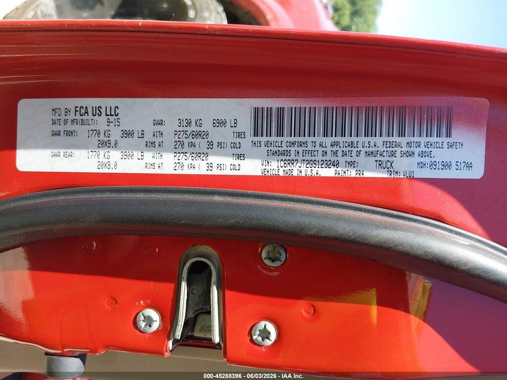1C6RR7JT2GS123240 2016 RAM 1500 photo no. 9