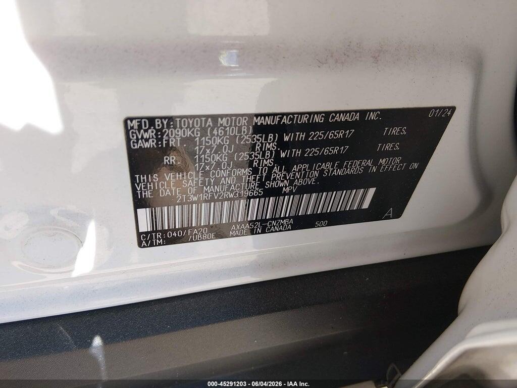 2T3W1RFV2RW319665 2024 TOYOTA RAV4 photo no. 9