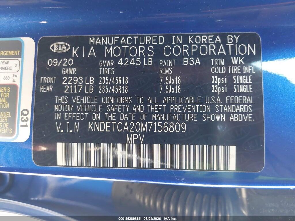 KNDETCA20M7156809 2021 KIA SELTOS photo no. 9