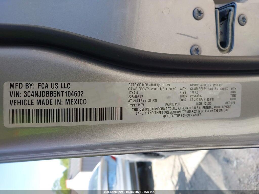 3C4NJDBB5NT104602 2022 JEEP COMPASS photo no. 9