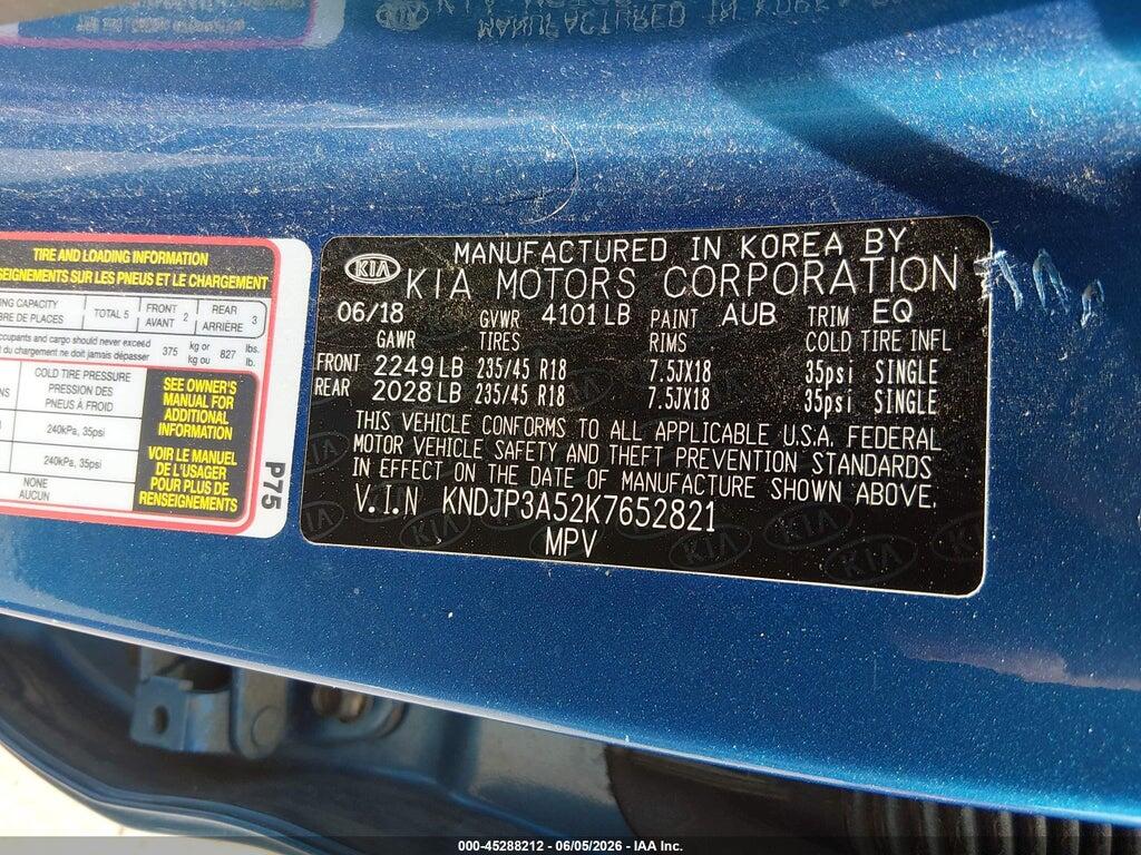 KNDJP3A52K7652821 2019 KIA SOUL photo no. 9