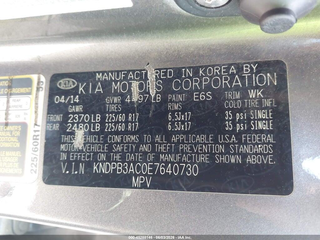 KNDPB3AC0E7640730 2014 KIA SPORTAGE photo no. 9