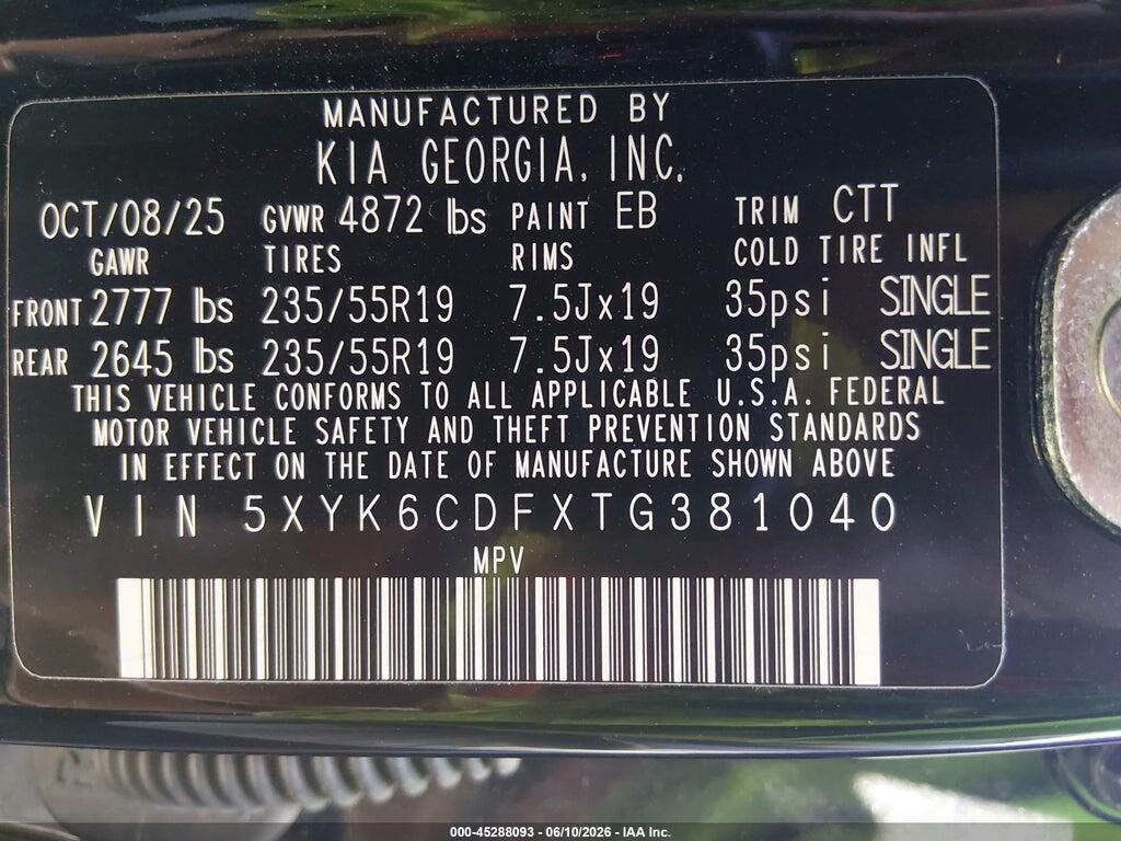 5XYK6CDFXTG381040 2026 KIA SPORTAGE photo no. 9