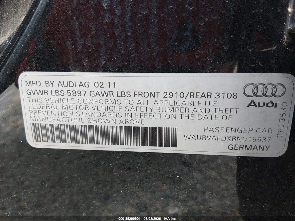 WAURVAFDXBN016637 2011 AUDI A8 L photo no. 9