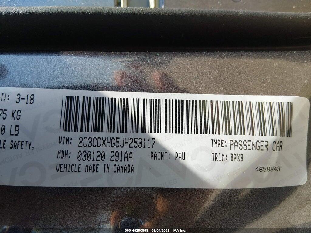 2C3CDXHG5JH253117 2018 DODGE CHARGER photo no. 9