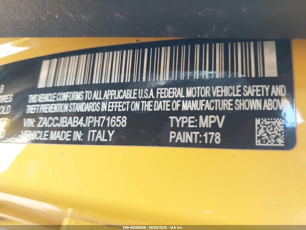 ZACCJBAB4JPH71658 2018 JEEP RENEGADE photo no. 9