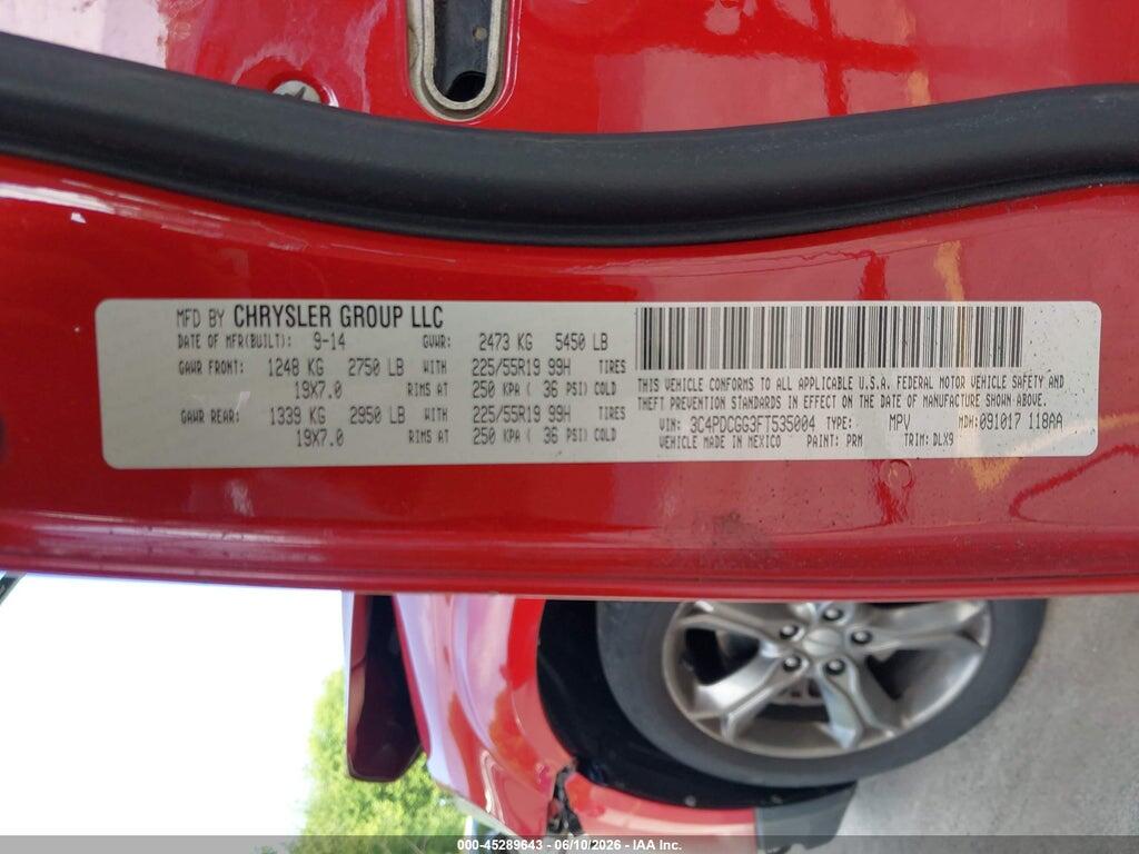 3C4PDCGG3FT535004 2015 DODGE JOURNEY photo no. 9