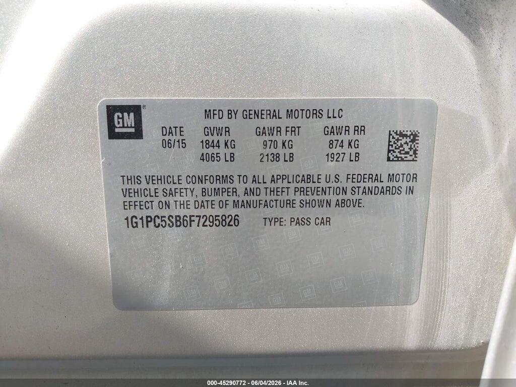 1G1PC5SB6F7295826 2015 CHEVROLET CRUZE photo no. 9