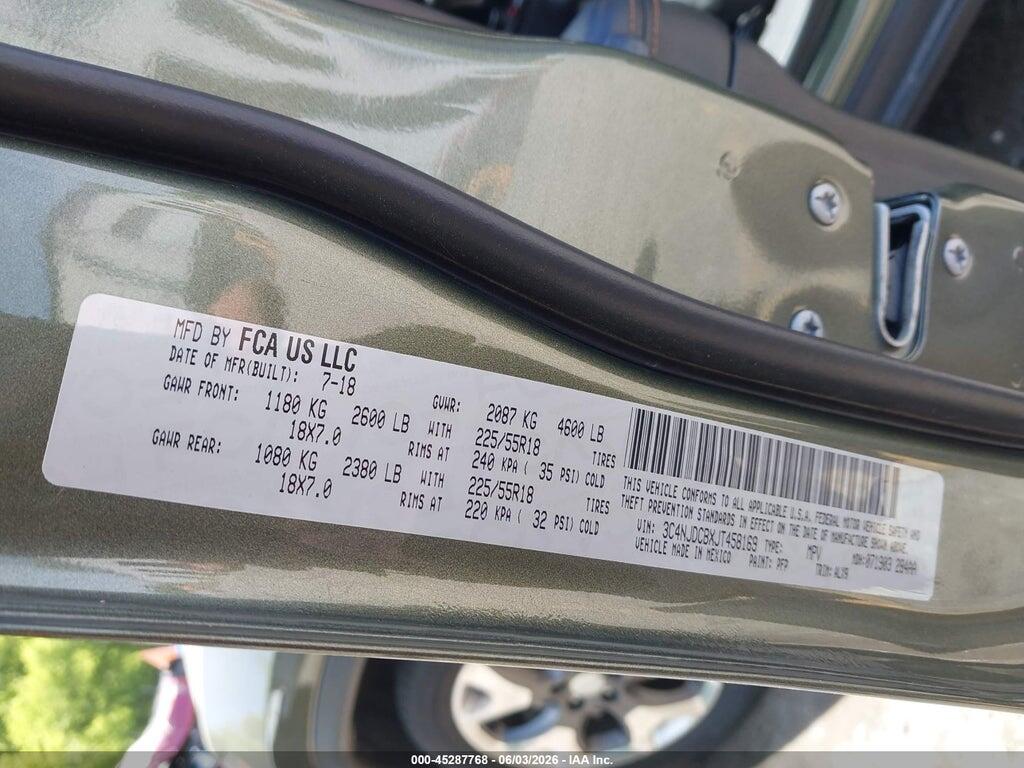 3C4NJDCBXJT458169 2018 JEEP COMPASS photo no. 9