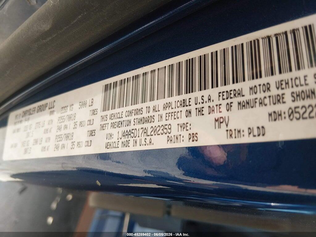 1J4AA5D17AL202359 2010 JEEP WRANGLER photo no. 9