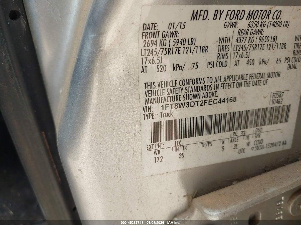 1FT8W3DT2FEC44168 2015 FORD F-350 photo no. 8