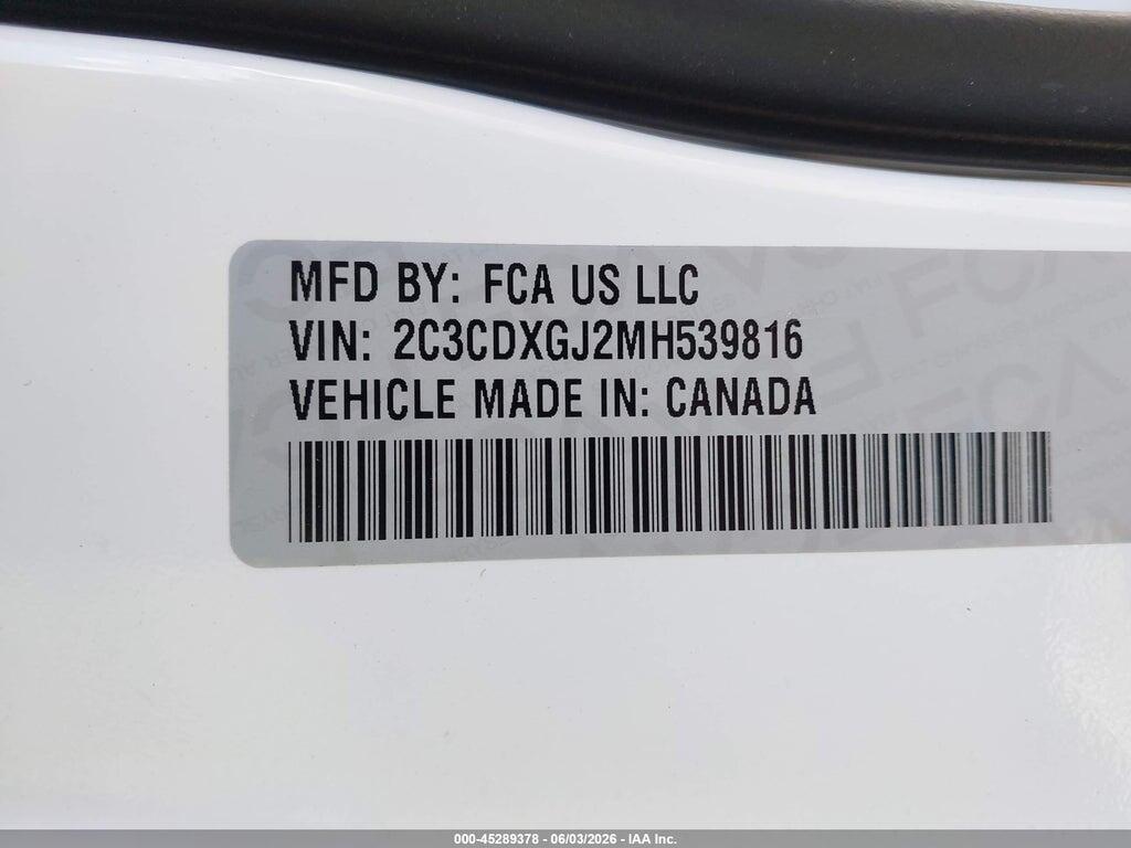 2C3CDXGJ2MH539816 2021 DODGE CHARGER photo no. 9