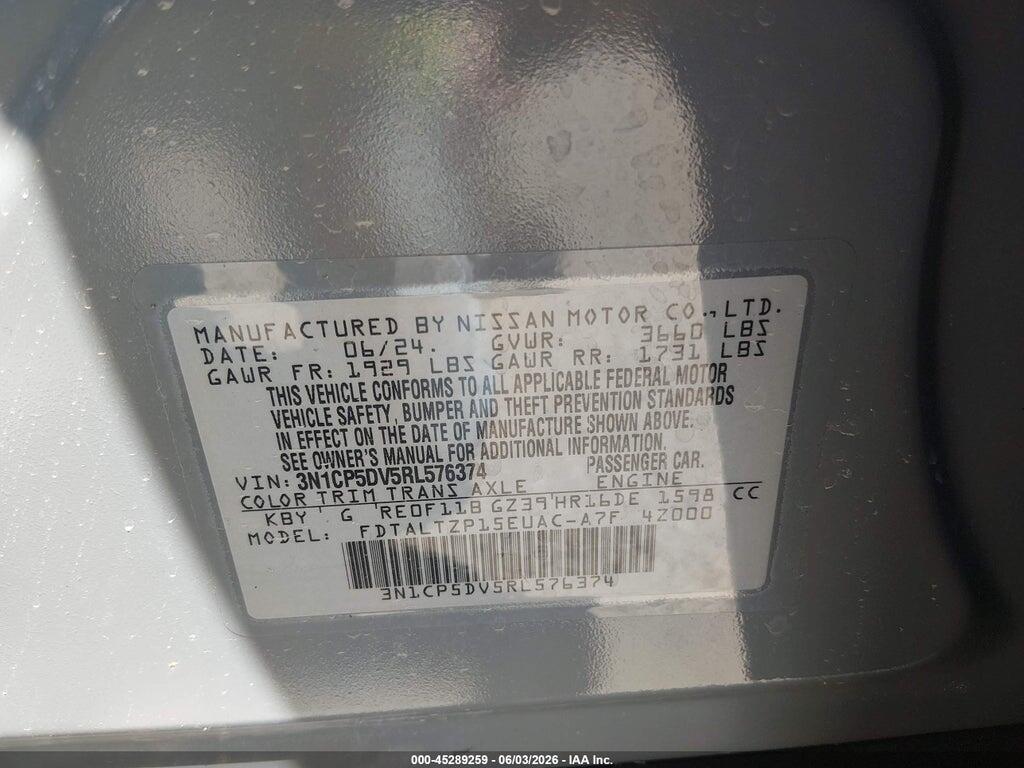 3N1CP5DV5RL576374 2024 NISSAN KICKS photo no. 9