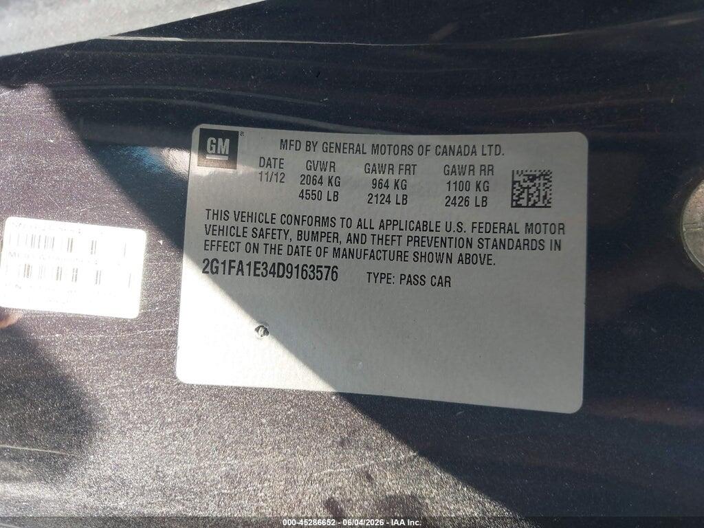 2G1FA1E34D9163576 2013 CHEVROLET CAMARO photo no. 9