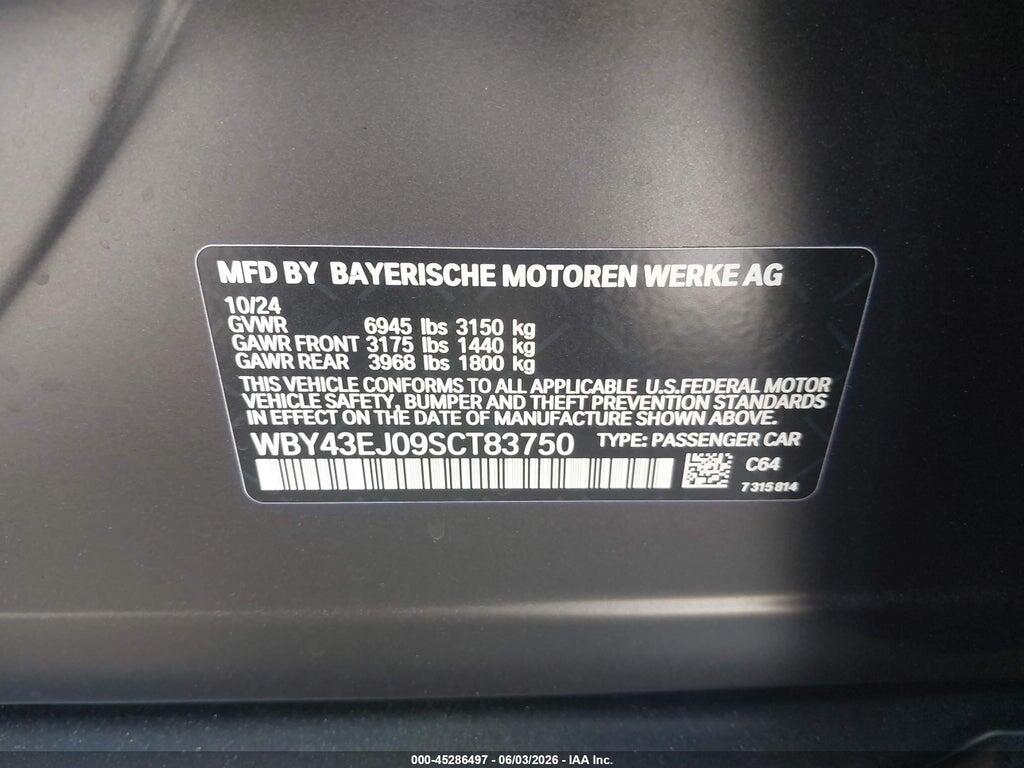WBY43EJ09SCT83750 2025 BMW I7 photo no. 9