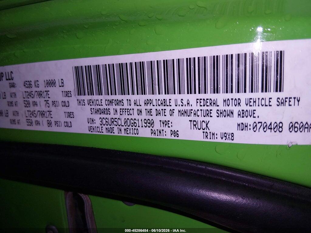 3C6UR5CL0DG611990 2013 RAM 2500 photo no. 9