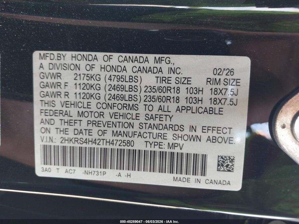 2HKRS4H42TH472580 2026 HONDA CR-V photo no. 9