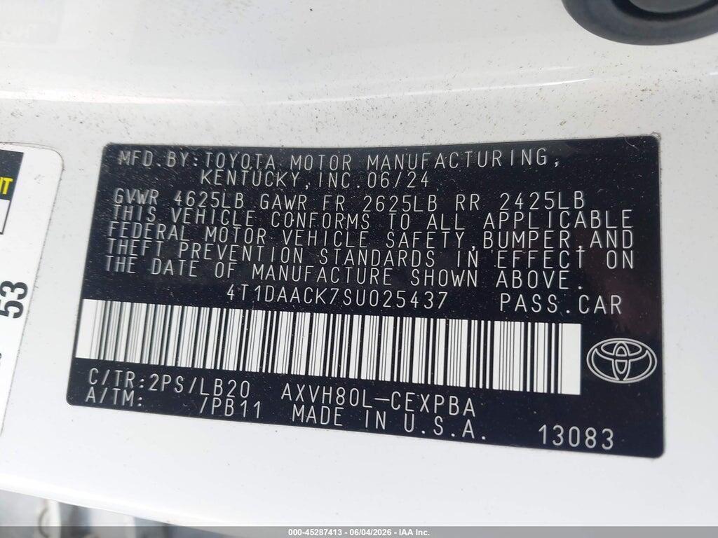 4T1DAACK7SU025437 2025 TOYOTA CAMRY photo no. 9