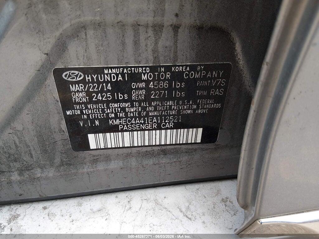 KMHEC4A41EA112521 2014 HYUNDAI SONATA HYBRID photo no. 9