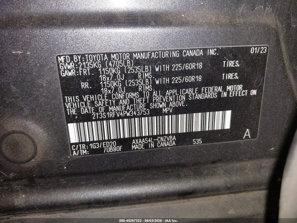 2T3S1RFV4PW343753 2023 TOYOTA RAV4 photo no. 9