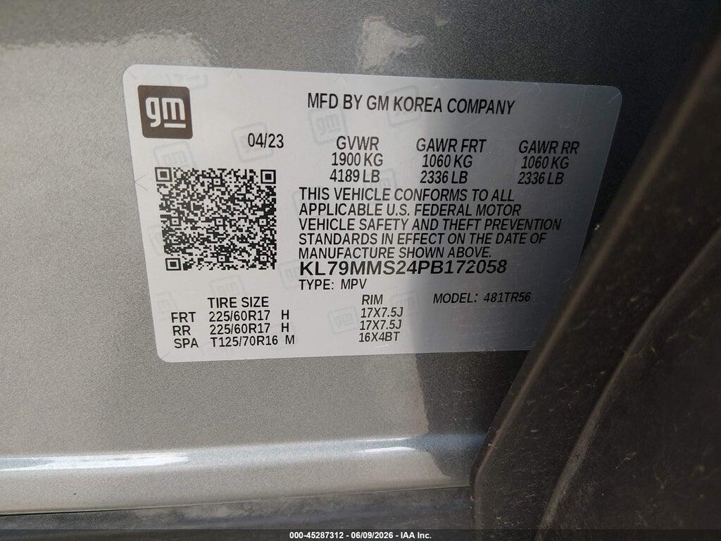 KL79MMS24PB172058 2023 CHEVROLET TRAILBLAZER photo no. 9