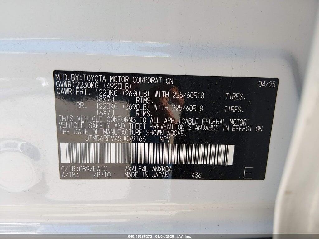 JTMB6RFV4SJ079166 2025 TOYOTA RAV4 HYBRID photo no. 9
