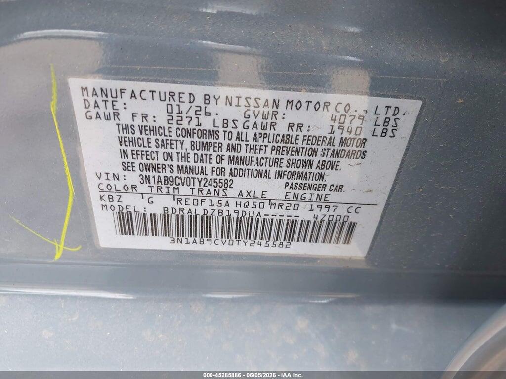3N1AB9CV0TY245582 2026 NISSAN SENTRA photo no. 9
