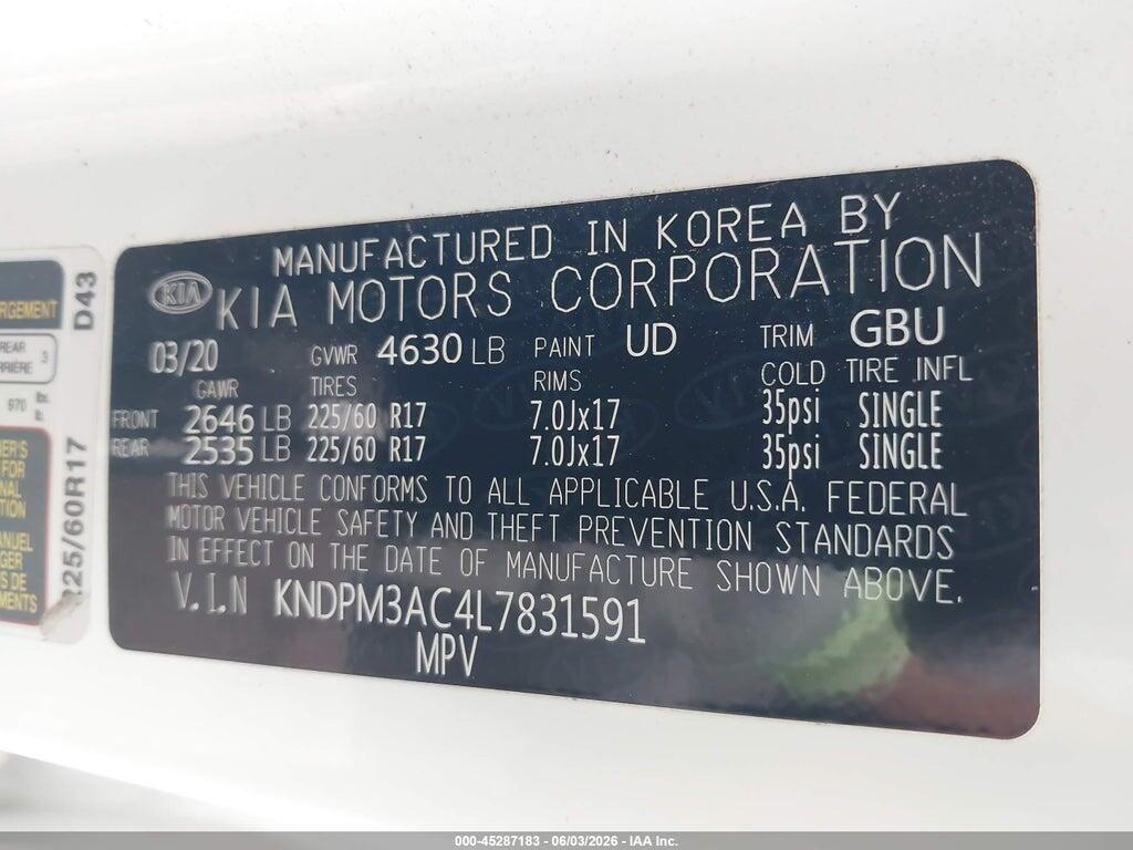 KNDPM3AC4L7831591 2020 KIA SPORTAGE photo no. 9