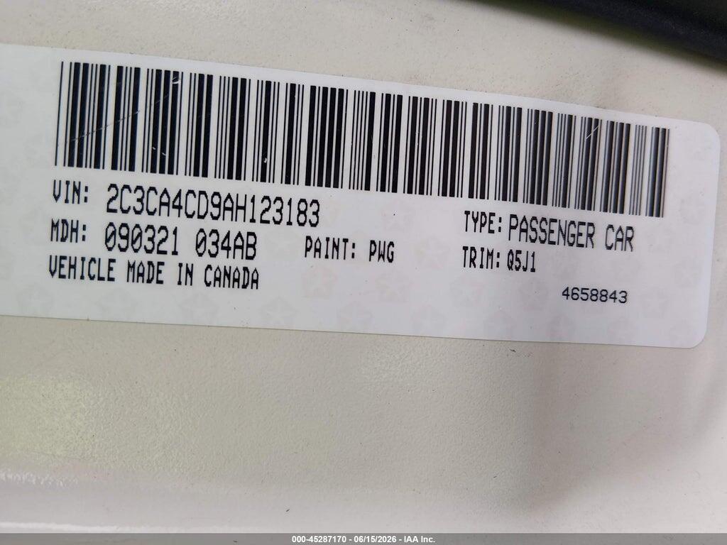 2C3CA4CD9AH123183 2010 CHRYSLER 300 photo no. 9