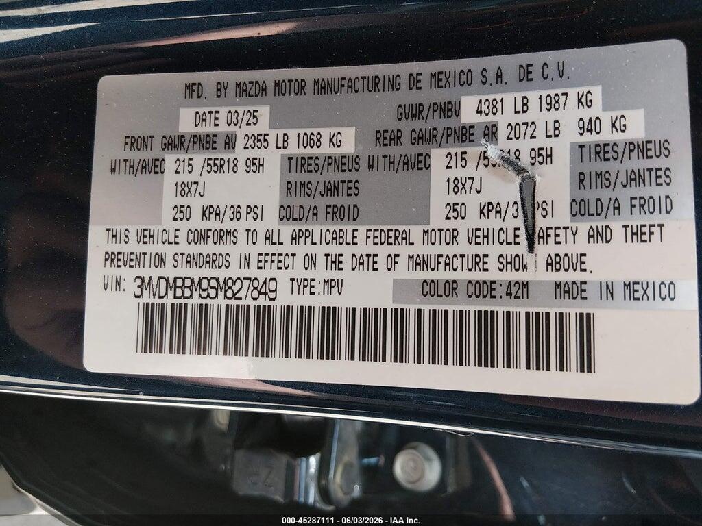 3MVDMBBM9SM827849 2025 MAZDA CX-30 photo no. 9