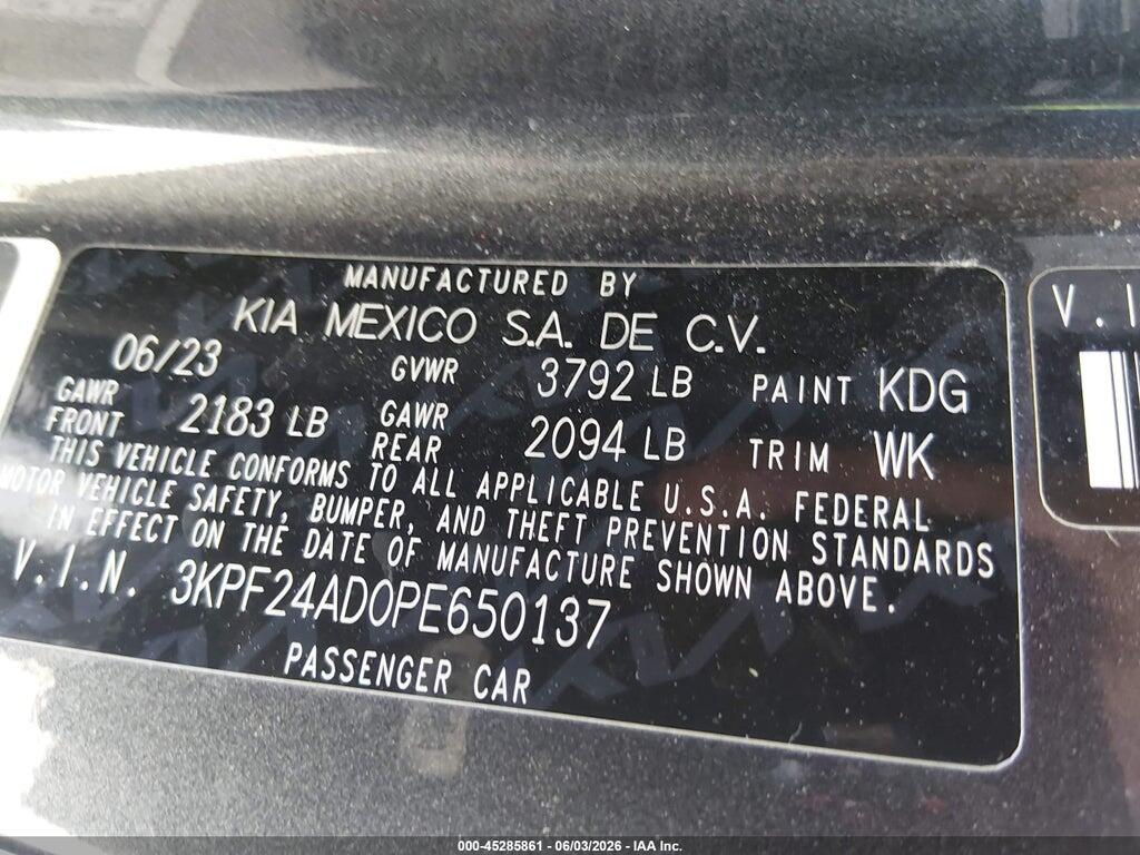 3KPF24AD0PE650137 2023 KIA FORTE photo no. 9