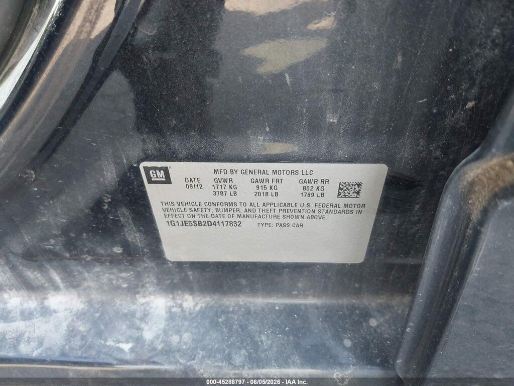 1G1JE5SB2D4117832 2013 CHEVROLET SONIC photo no. 9