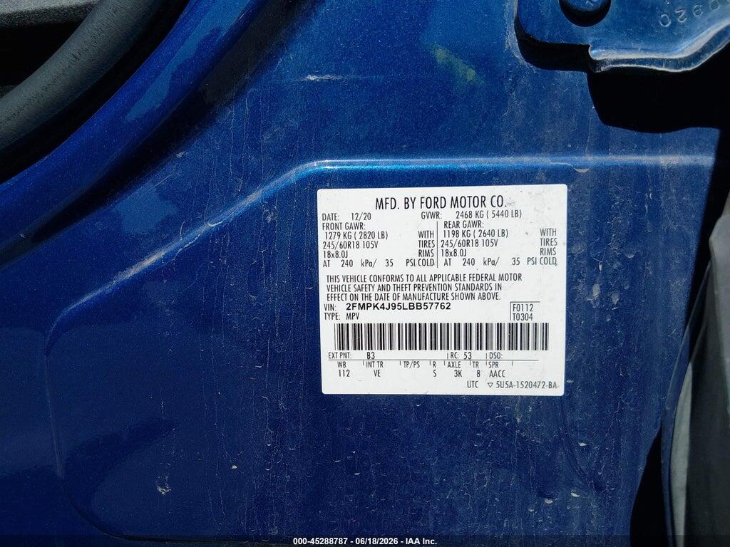 2FMPK4J95LBB57762 2020 FORD EDGE photo no. 9