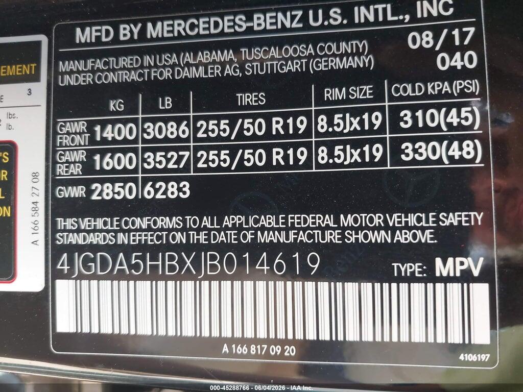 4JGDA5HBXJB014619 2018 MERCEDES-BENZ GLE 350 photo no. 9