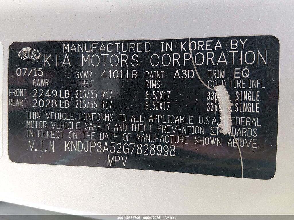 KNDJP3A52G7828998 2016 KIA SOUL photo no. 9