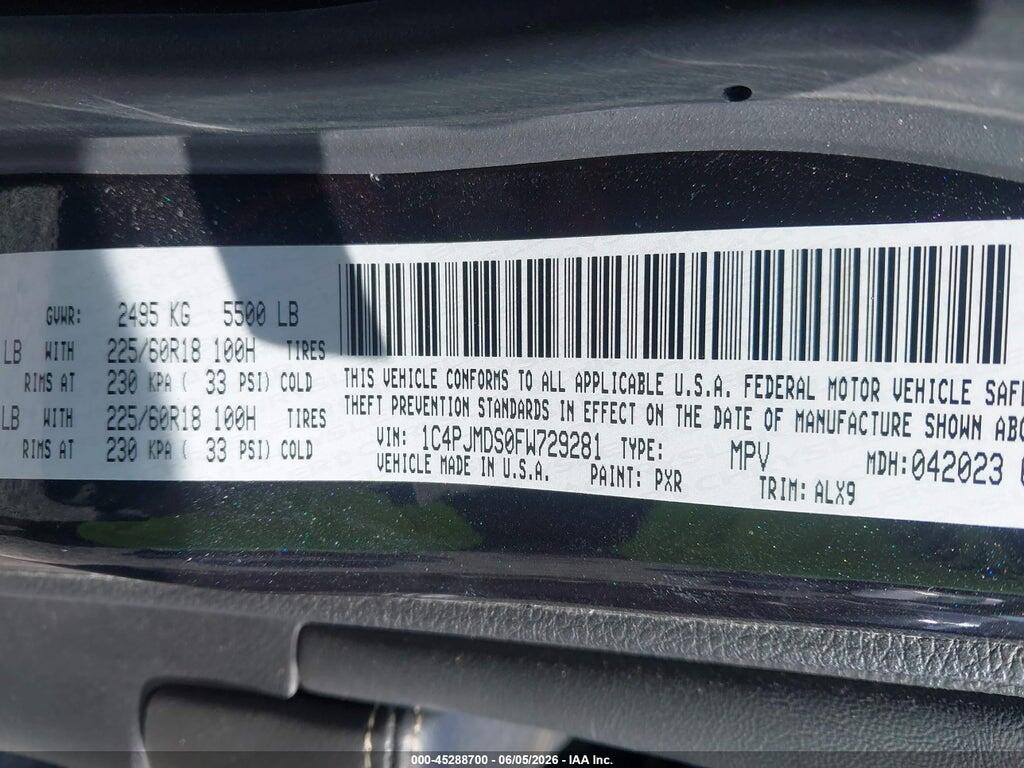 1C4PJMDS0FW729281 2015 JEEP CHEROKEE photo no. 9