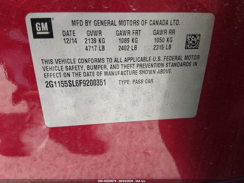 2G1155SL6F9200351 2015 CHEVROLET IMPALA photo no. 9