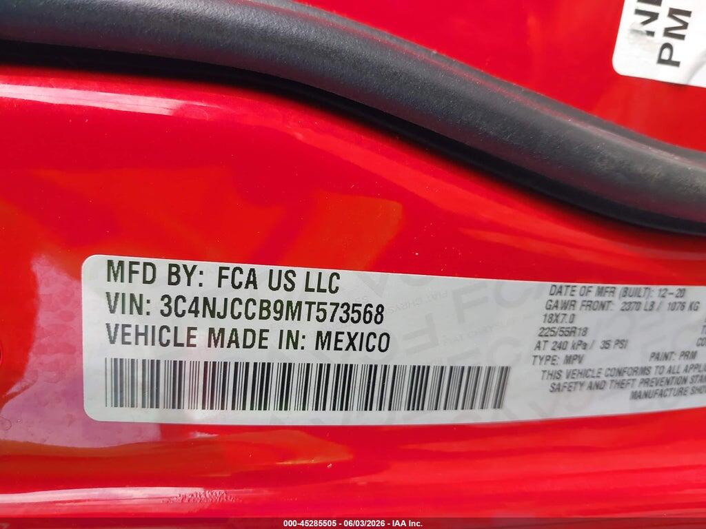 3C4NJCCB9MT573568 2021 JEEP COMPASS photo no. 9