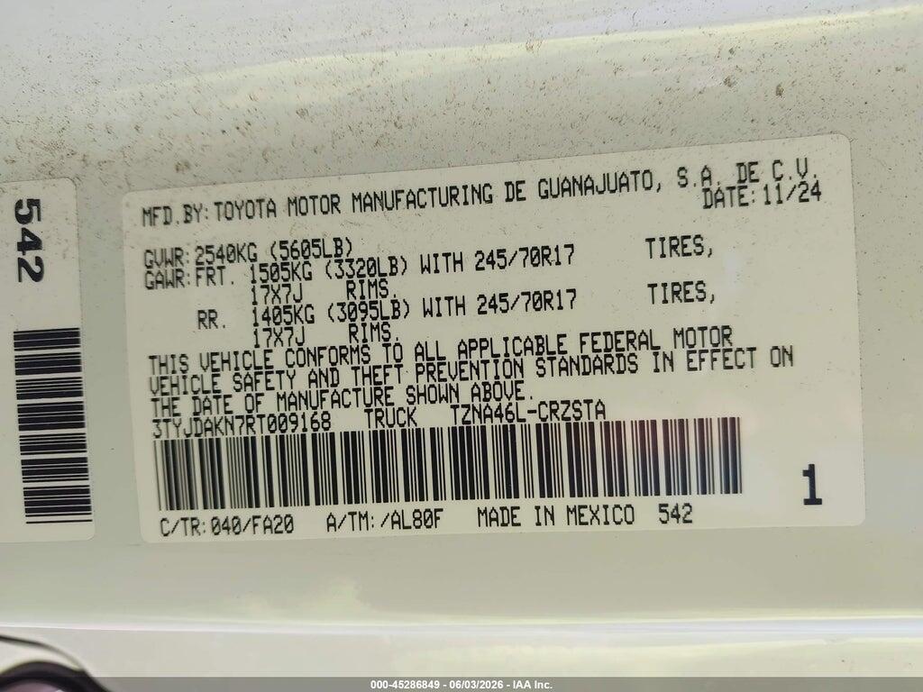 3TYJDAKN7RT009168 2024 TOYOTA TACOMA photo no. 9