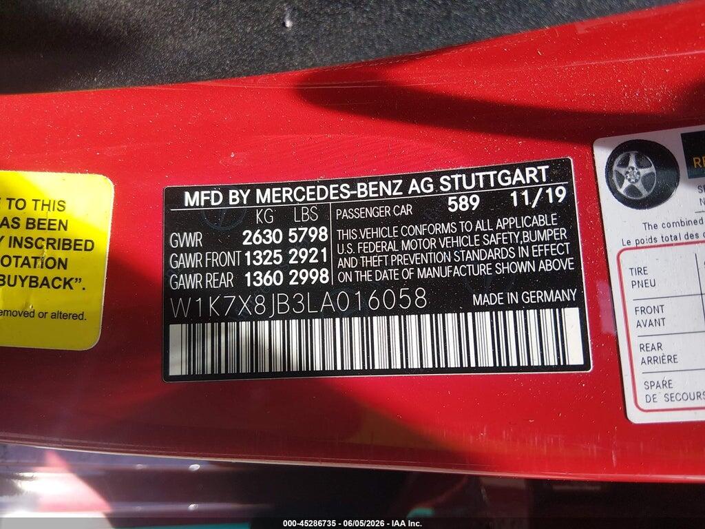 W1K7X8JB3LA016058 2020 MERCEDES-BENZ AMG GT 63 4-DOOR COUPE photo no. 9