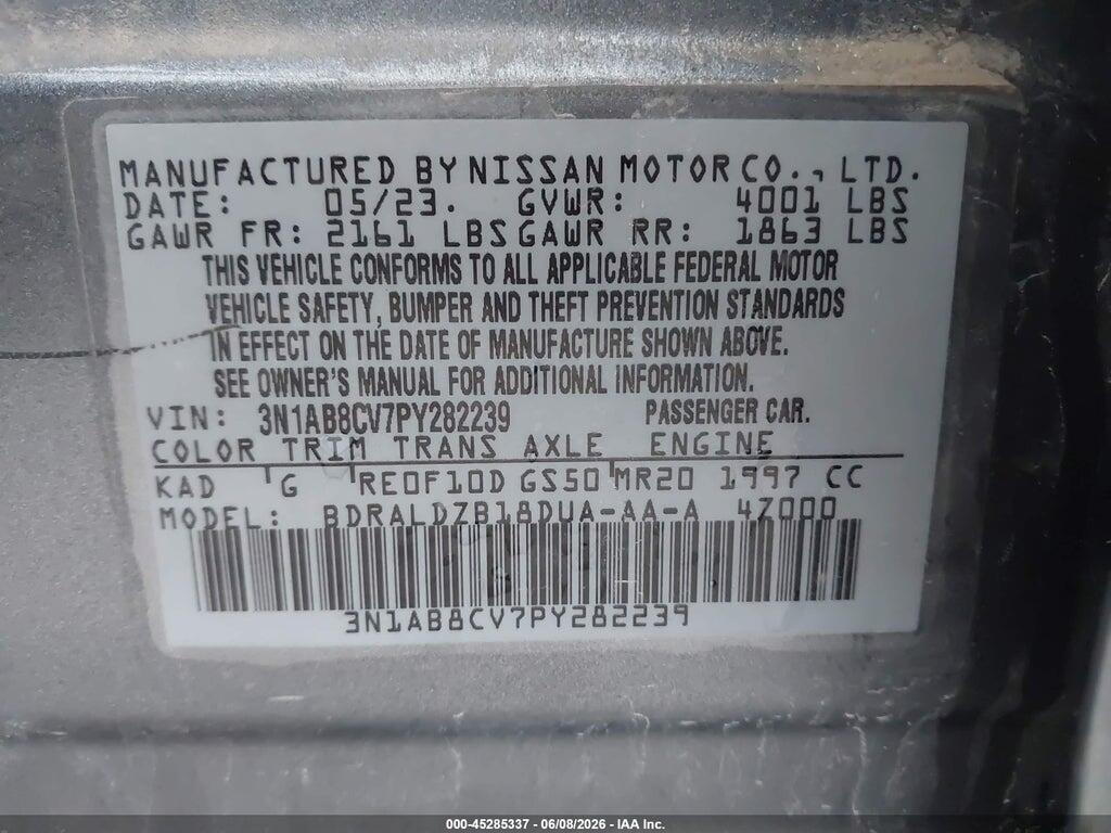 3N1AB8CV7PY282239 2023 NISSAN SENTRA photo no. 9
