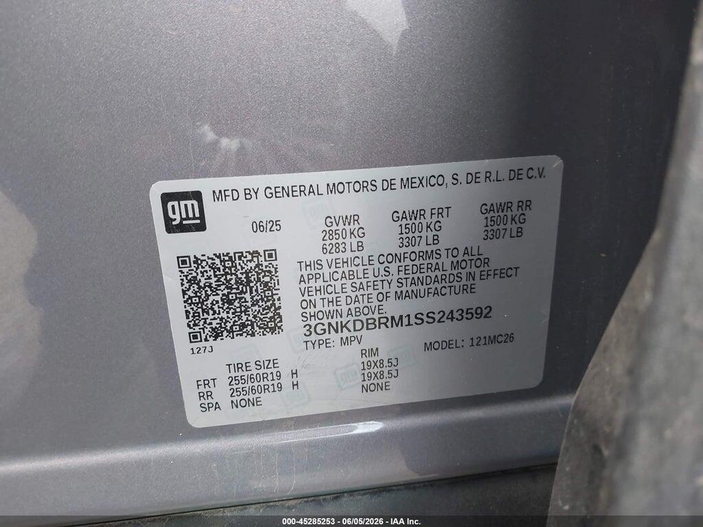 3GNKDBRM1SS243592 2025 CHEVROLET BLAZER EV photo no. 9