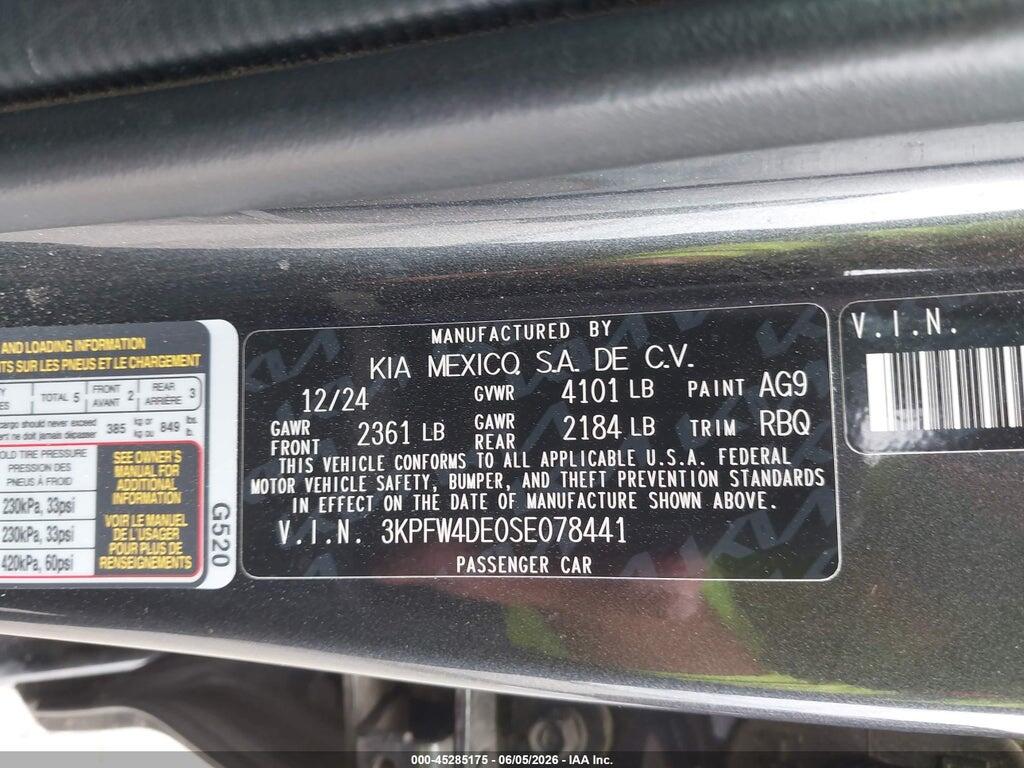 3KPFW4DE0SE078441 2025 KIA K4 photo no. 9